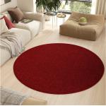 Rote Unifarbene Moderne Runde Runde Teppiche 80 cm aus Polypropylen maschinenwaschbar 