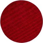 Rote Runde Runde Teppiche 200 cm aus Wolle 