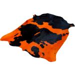 Orange Animal-Print Kuhfellteppiche aus Fell 