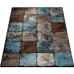 Reduzierte Braune Retro Paco Home Teppiche aus Textil schmutzabweisend 200x200 