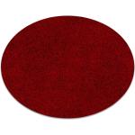 Rote Runde Runde Teppiche 100 cm aus Polypropylen 