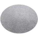 Teppich rund SAN MIGUEL Silber 92 eben, glatt, einfarbig Kreis 100 cm