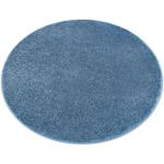 Teppich rund SANTA FE blau 74 eben, glatt, einfarbig Kreis 100 cm