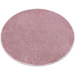 Pinke Unifarbene Runde Runde Teppiche 200 cm aus Textil 
