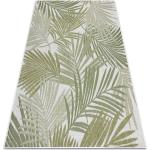 Beige Tropische Sisalteppiche mit Palmenmotiv aus Sisal 