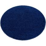Dunkelblaue Runde Runde Teppiche 80 cm aus Textil 