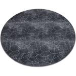 Graue Runde Runde Teppiche 133 cm aus Stein 