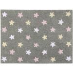Teppich "Tricolor Stars" in Grau/Weiß/Vanille/Rosa - 120x160 cm