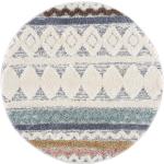 Skandinavische Runde Runde Hochflorteppiche aus Textil 