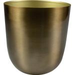 Goldene 16 cm Runde Übertöpfe 15 cm aus Metall Indoor 