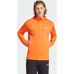 Orange adidas Xperior Kapuzenjacken aus Fleece mit Kapuze für Herren Größe 3 XL 
