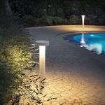 Silberne Ideal Lux Wegbeleuchtungen LED pulverbeschichtet aus Aluminium G9 