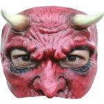 Rote Teufelsmasken aus Latex Einheitsgröße 