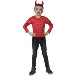 Rote Funny Fashion Teufel-Kostüme für Jungen Größe 116 