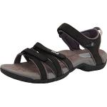 Schwarze Teva Tirra Outdoor-Sandalen mit Klettverschluss in Schmalweite für Damen Größe 39 für den für den Sommer 