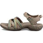 Taupefarbene Teva Tirra Outdoor-Sandalen mit Klettverschluss aus Nylon für Damen Größe 39 für den für den Sommer 