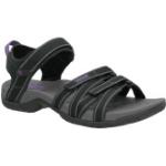 Schwarze Teva Tirra Outdoor-Sandalen mit Klettverschluss für Damen Größe 36 für den für den Sommer 