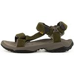Olivgrüne Teva Terra FI Lite Outdoor-Sandalen aus Leder für Herren Größe 42 für den für den Sommer 