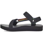 Schwarze Teva LGBT Vegane Outdoor-Sandalen mit Klettverschluss für Herren Größe 43 für den für den Sommer 