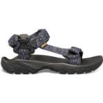 Schwarze Teva Terra FI Outdoor-Sandalen mit Klettverschluss für Herren Größe 42 für den für den Sommer 