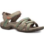 Taupefarbene Teva Tirra Outdoor-Sandalen mit Klettverschluss in Schmalweite aus Neopren für Damen Größe 37 für den für den Sommer 