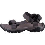 Graue Teva Terra FI Outdoor-Sandalen mit Klettverschluss aus Leder für Herren Größe 46 für den für den Sommer 