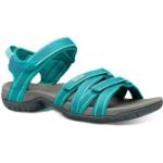Cyanblaue Teva Tirra Outdoor-Sandalen mit Klettverschluss wasserfest für Damen für den für den Sommer 
