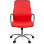 Rote Moderne hjh Office Ergonomische Bürostühle & orthopädische Bürostühle  aus Kunstleder gepolstert 