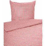Reduzierte Rote Gingham Landhausstil Bio Bettwäsche Sets & Bettwäsche Garnituren mit Reißverschluss aus Baumwolle maschinenwaschbar 135x200 