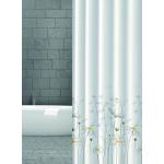 Weiße Moderne Textil-Duschvorhänge mit Gänseblümchen-Motiv aus Textil maschinenwaschbar 150x200 
