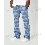 Reduzierte Blaue Bestickte SheIn Jeans mit Stickerei aus Denim für Herren Größe XS 