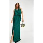 Reduzierte Grüne Ärmellose TFNC Brautjungfernkleider mit Reißverschluss für Damen Größe S 