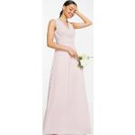 Reduzierte Rosa V-Ausschnitt Plisseekleider mit Reißverschluss für Damen Größe S Petite für Brautjungfern 