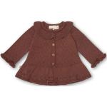 Reduzierte Braune Bio Rundhals-Ausschnitt Kinderübergangsjacken mit Rüschen aus Baumwolle für Mädchen Größe 116 