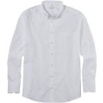 Reduzierte Weiße Bestickte OLYMP Button Down Kragen Hemden mit Button-Down-Kragen aus Baumwolle für Herren Größe L 