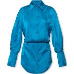 Reduzierte Blaue Bestickte The Attico Mini Bandage-Kleider & Bodycon-Kleider mit Knopf enganliegend für Damen 