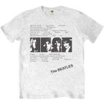 Weiße Kurzärmelige The Beatles Herrenbandshirts aus Baumwolle Größe M 
