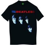 Schwarze Kurzärmelige The Beatles Herrenbandshirts aus Baumwolle Größe L 