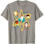 Graue Langärmelige The Big Bang Theory V-Ausschnitt T-Shirts für Herren Größe S für den für den Sommer 