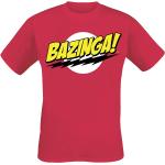 Rote The Big Bang Theory Bazinga Rundhals-Ausschnitt T-Shirts für Herren Größe 4 XL 