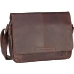 Braune Vintage The Chesterfield Brand Richard Messenger Bags & Kuriertaschen mit Reißverschluss mit Laptopfach für Herren 