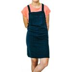 Marineblaue Nachhaltige Frühlingskleider mit Klettverschluss aus Baumwolle für Damen Größe L 