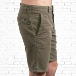 Beige Bio Nachhaltige Stretch-Shorts aus Baumwolle für Herren Größe L Weite 32 