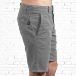 Graue Bio Nachhaltige Stretch-Shorts aus Baumwolle für Herren Größe L Weite 32 