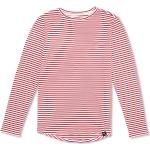 Rote Bestickte Langärmelige Bio Nachhaltige T-Shirts aus Baumwolle für Damen Übergrößen 