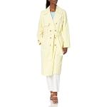 Pastellgelbe Maxi Trenchcoats lang für Damen Größe XS 