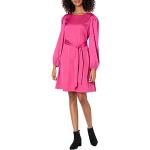Pinke Mini Stretchkleider aus Satin enganliegend für Damen Größe 4 XL Große Größen 