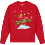 Rote Langärmelige Der Grinch Herrensweatshirts Übergrößen Weihnachten 
