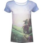 Bunte Kurzärmelige The Legend of Zelda T-Shirts mit Pferdemotiv für Damen Größe XL 