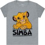 Hellorange Melierte Kurzärmelige König der Löwen Simba Kinder T-Shirts für Jungen Größe 128 